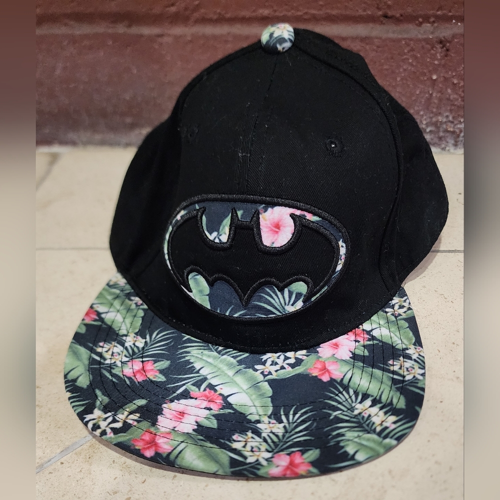 DC Comics Black and Floral Batman Hat